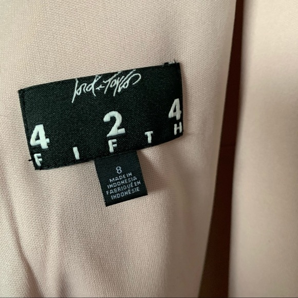 Lord & Taylor Pink Lace Long Bell Sleeved Dress - Picture 7 of 8